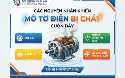 Các nguyên nhân khiến mô tơ điện bị cháy cuộn dây