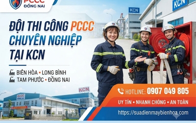 Đội thi công phòng cháy chữa cháy các khu công nghiệp tại Biên Hòa