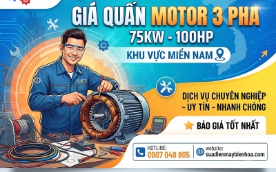 Giá quấn motor 3 pha 75kw 100hp