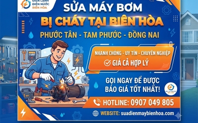 Giá sửa máy bơm bị cháy trọn gói