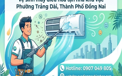 Vệ sinh máy điều hòa tận nhà khu vực Phường Trảng Dài, Thành Phố Đồng Nai