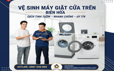 Vệ sinh máy giặt cửa trên Biên Hòa