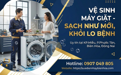Vệ sinh máy giặt tại KP.Miễu Phường Phước Tân, Biên Hòa