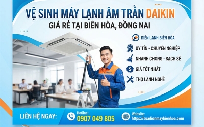Vệ sinh máy lạnh âm trần daikin giá rẻ