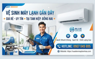 Vệ sinh máy lạnh gần đây giá rẻ tại Tam Hiệp