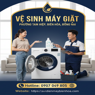 Vệ sinh máy giặt ở đâu tại Biên Hòa