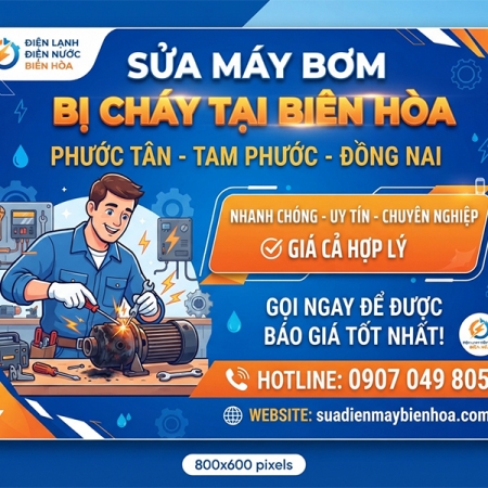 Giá sửa máy bơm bị cháy trọn gói