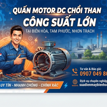 Quấn motor DC chổi than công suất lớn tại Đồng Nai