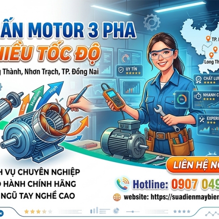 Quấn motor 3 pha nhiều tốc độ