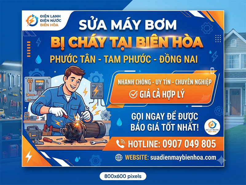gia-sua-may-bom-bi-chay
